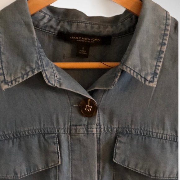 Marc New York Chambray Top - NWOT - Picture 5 of 5